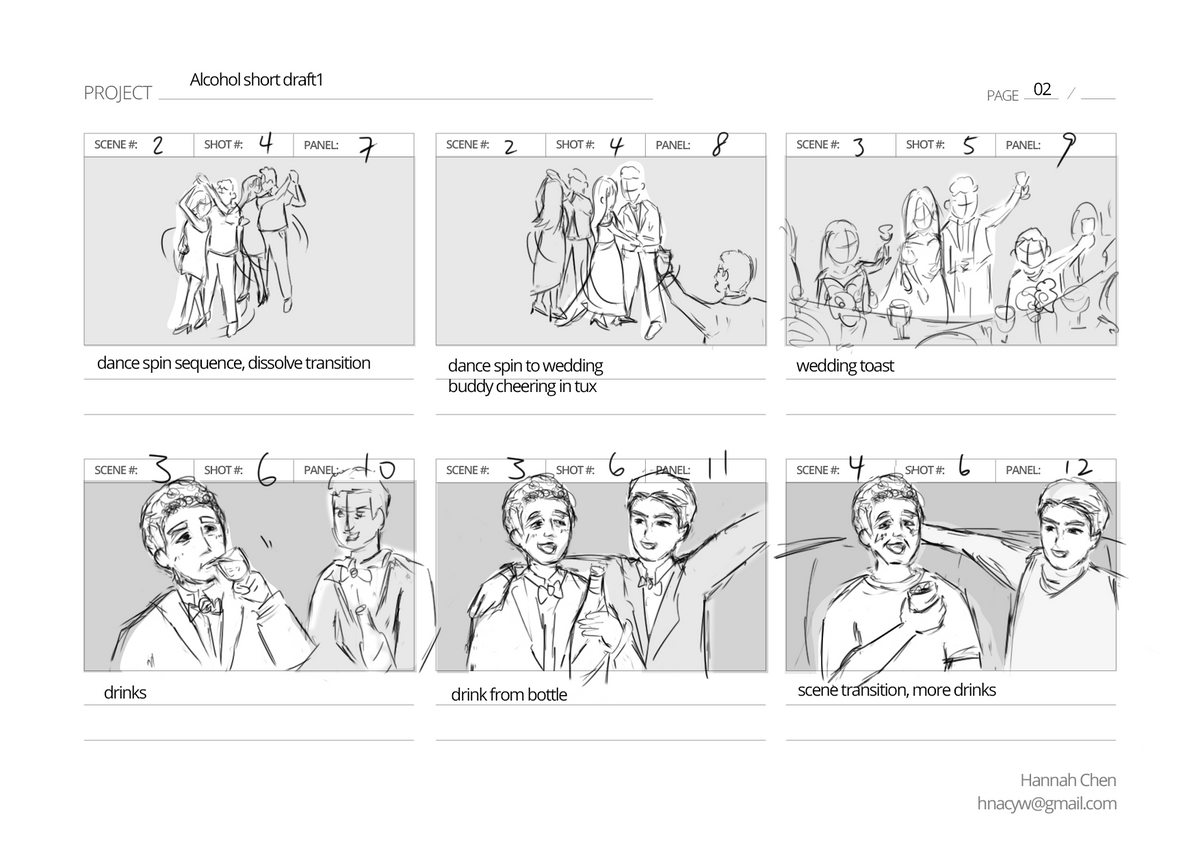 Alcoholism Micromovie Storyboard