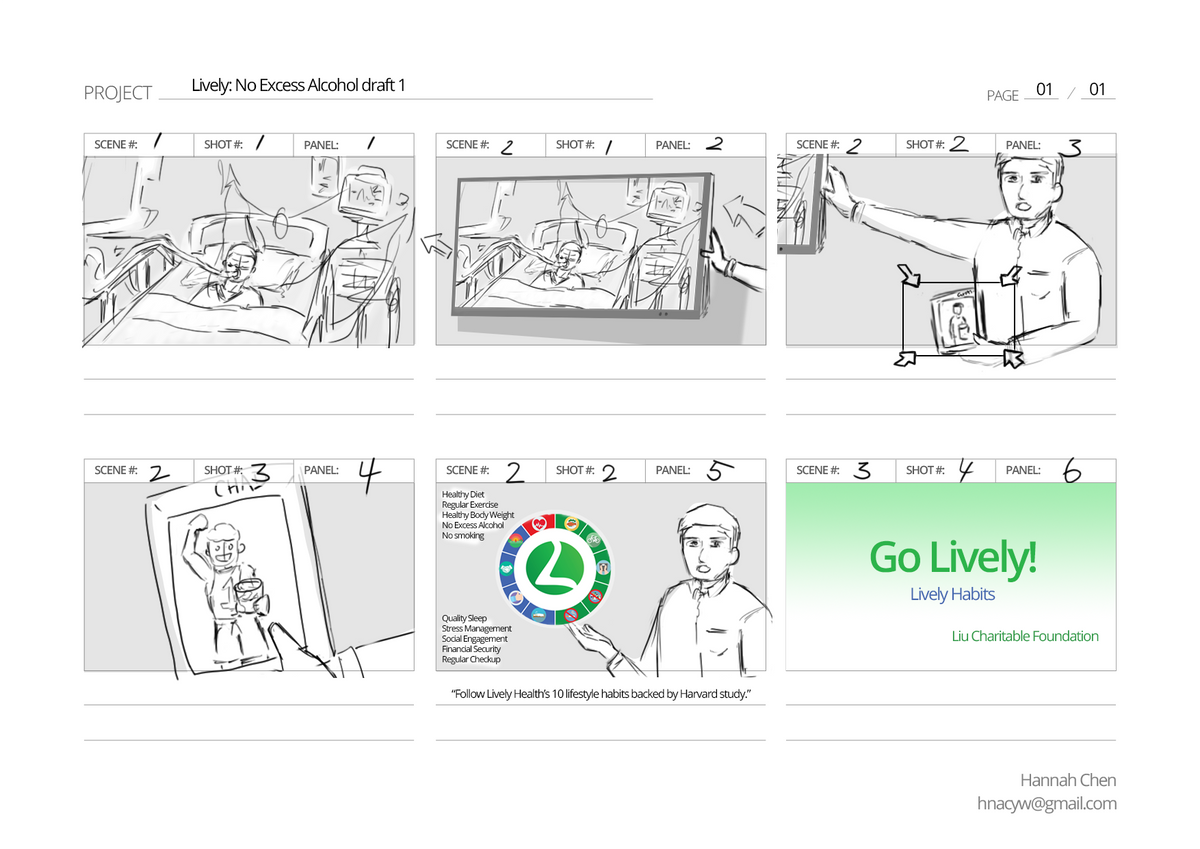 "No Excess Alcohol" Ad Storyboard