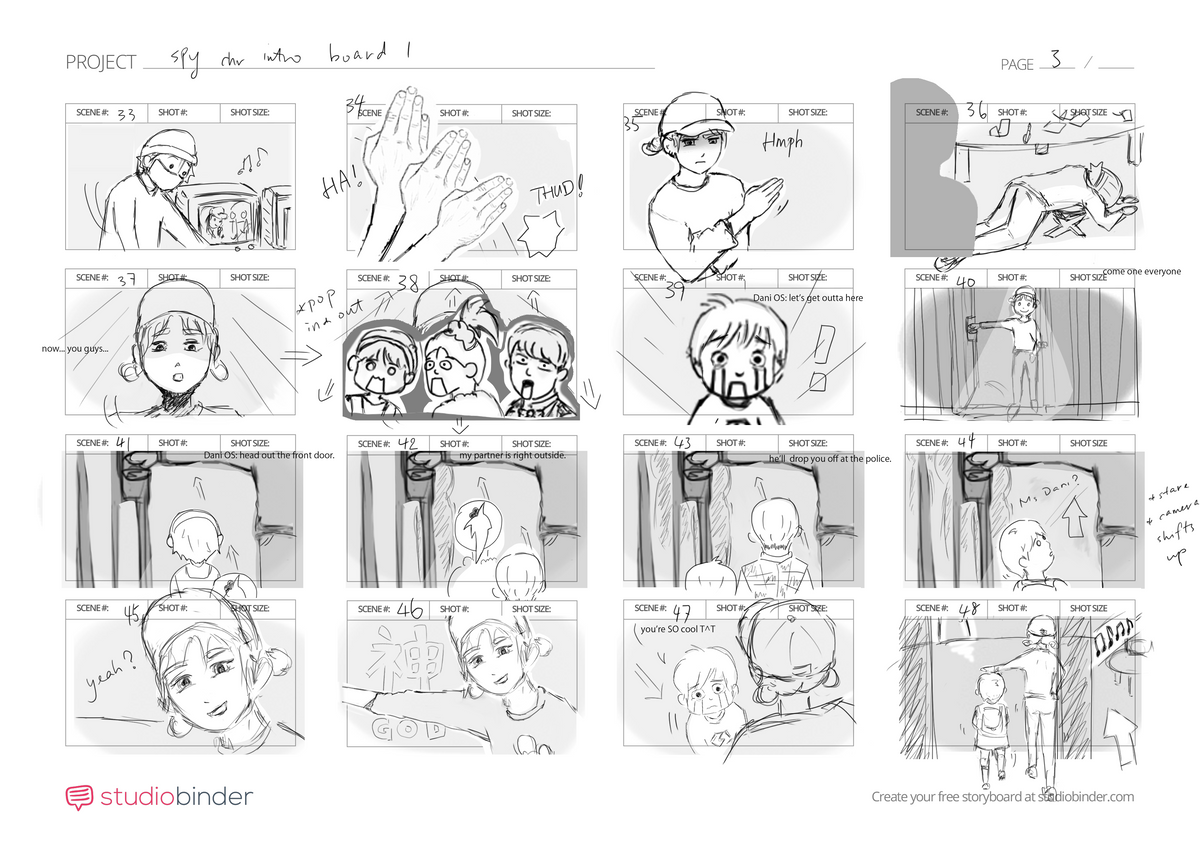 "SPY-DOL: Origin" Storyboard